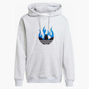 Adidas Flames Logo Hoodie Light Gray Heather
