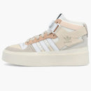 Adidas Forum Bonega Mid Ecru Tint Cloud White Bliss Orange (women's)