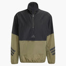 Adidas przyszłe ikony 3-paski tkane pół zip bluza Olive Straa