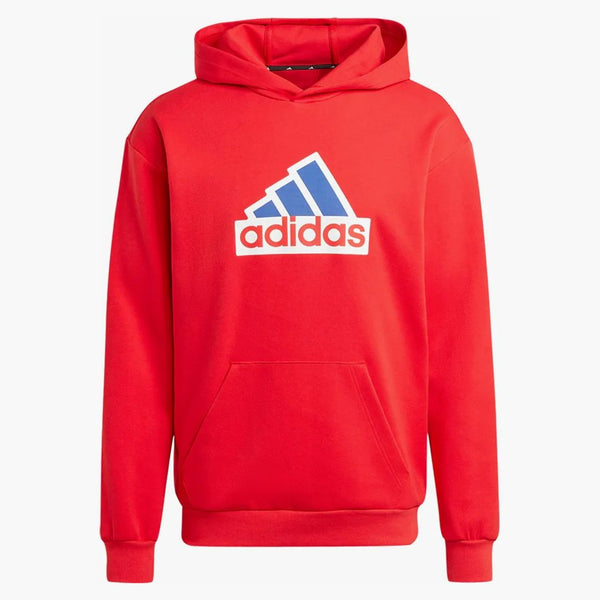 Adidas Future icone Distintivo di felpa con cappuccio sportivo meglio scarlatto
