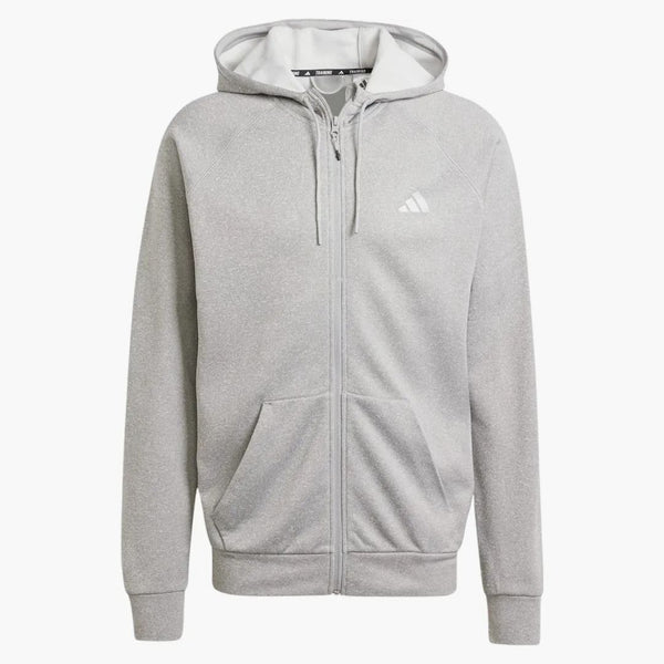 Hra adidas a Go Big Logo 3-Stripes Full-Zip Hoodie Medium Grey Heather