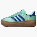 Adidas Gazelle Bold Clear Mint Lucid Blue Gold Metallic (women's)