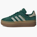 Adidas Gazelle Bold Collegiate Green White Gold (mujer)
