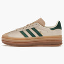 Adidas Gazelle Bold Magic Beige Collegiate Green (women's)
