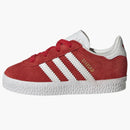 Adidas Gazelle Comfort Closure Laces Better Scarlet Cloud White Gold Metallic (td)
