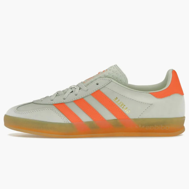 Adidas Gazelle Indoor Linen Green Solar Orange (women's)