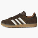 Adidas gazelle spikeless golf marrón oscuro tiza blanca
