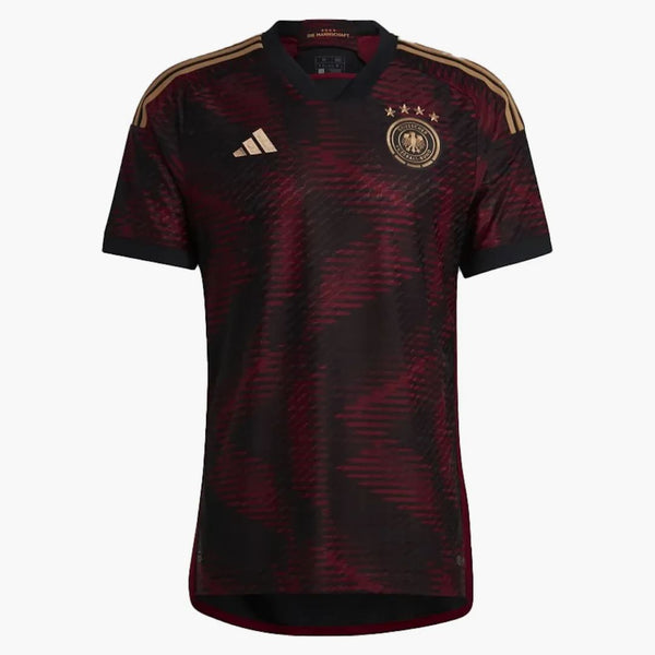 Adidas Německo 22 Away Authentic Jersey Black/Team Coll Burgundsko