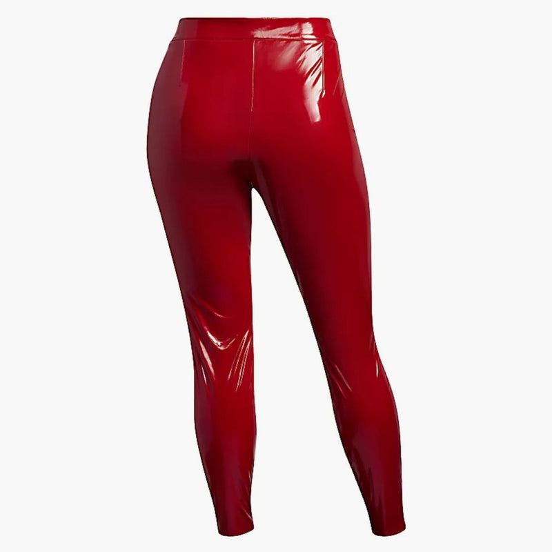 Adidas Ivy Park Faux Latex Straight-Leg kalhoty (plus velikost) červená