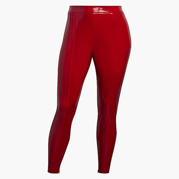 Adidas Ivy Park Faux Latex Straight-Leg kalhoty (plus velikost) červená
