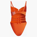 Adidas Ivy Park Spaghetti Strap One Piece Tuit (talla grande) Naranja solar
