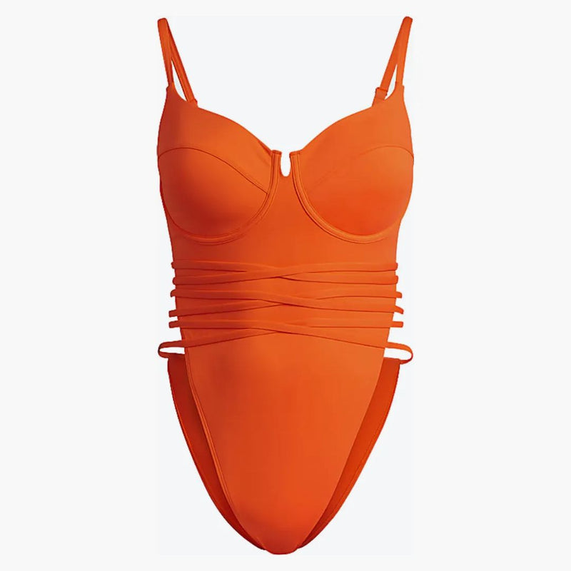 Adidas Ivy Park Spaghetti Strap One Piece Swimsuit (plus Size) Solar Orange