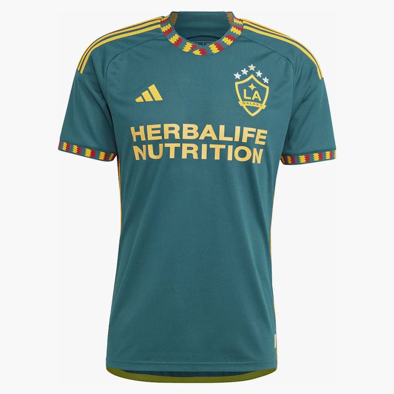 Adidas la Galaxy 23/24 Away Authentic Jersey Mystery Green/Team College Gold
