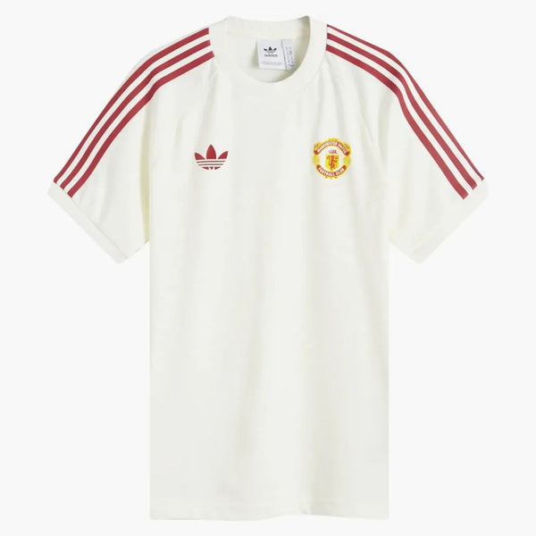 Adidas Manchester United FC OG 3 Stripe T-Shirt Off White
