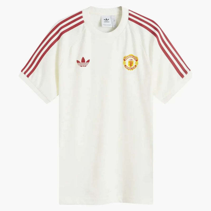 Adidas Manchester United FC OG 3 Stripe T-Shirt Off White