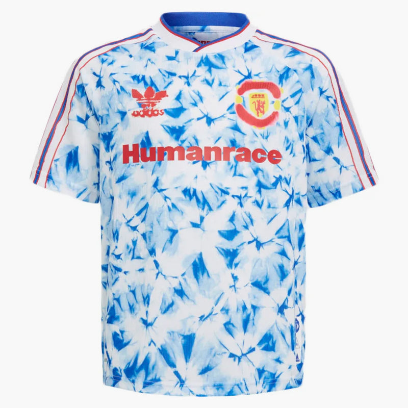 Adidas Manchester United Human Race Kids Jersey White/Bold Blue