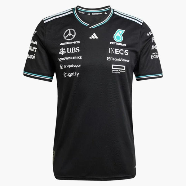 Adidas Mercedes AMG PETRONAS FORMULA 1 TEAM DRIVER AUTTENICKÝ DERSEY BLACK/WHITE
