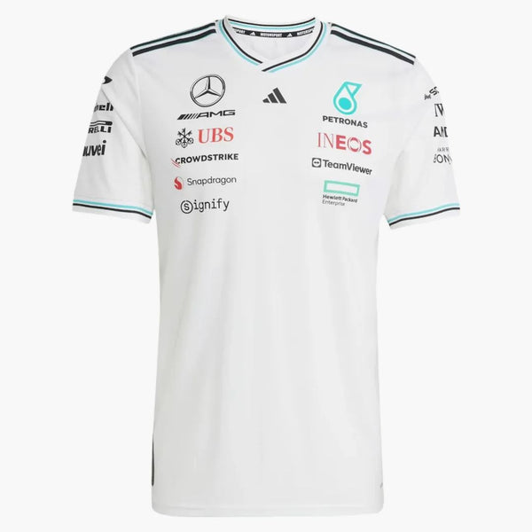 Adidas Mercedes AMG PETRONAS FORLULA ONE TEAM DRIVER AUTTERIC JERSEY WHITE/BLACK