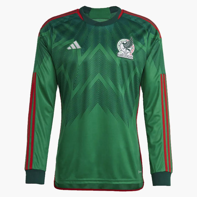 Adidas Mexico 22 Maglie a manica lunga maglia vivida verde/collegiale verde