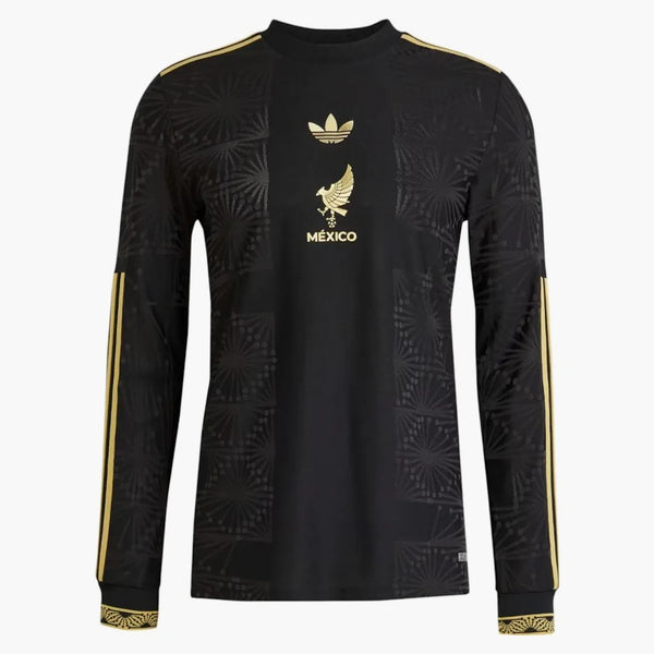 Adidas Mexico Gold Long Sleeve Jersey Black