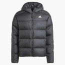 Adidas Midweight Down Hooded Jacket Black