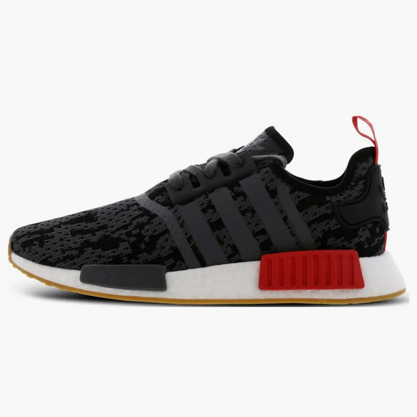 Adidas Nmd R1 Black Grey Red Gum (foot Locker Exclusive)