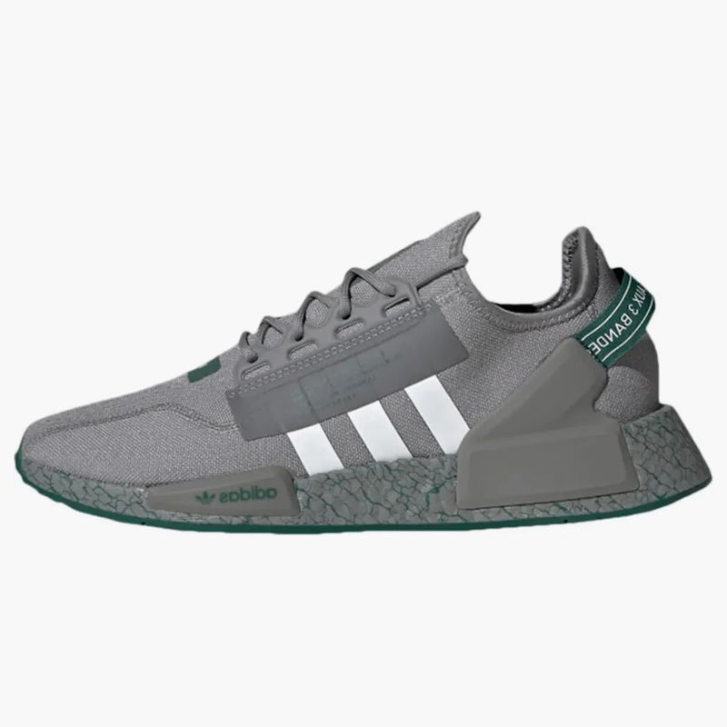 Adidas Nmd R1 V2 Crackled Grey Collegiate Green