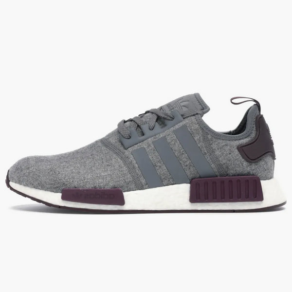 Adidas Nmd R1 Wool Grey Four Maroon
