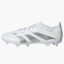 Adidas Predator 24 League Low FG cloud bílá stříbrná kovová šedá