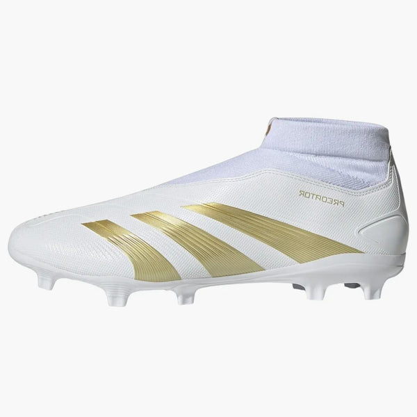 Adidas Predator League Laceless Fg Cloud White Gold Metallic Sandy Beige Met