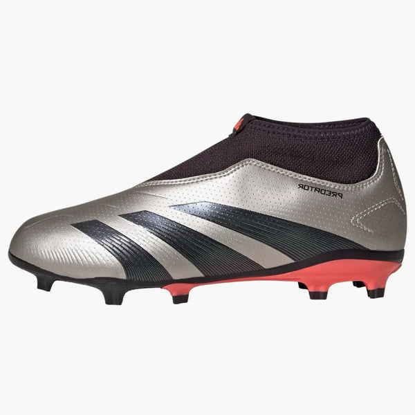 Adidas Predator League Lace Lace FG Platinum Metallic Aurora Black Turbo (GS)