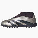 Adidas Predator League Lace Lace Turf Platinum Metallic Aurora Black Turbo (GS)