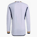 Adidas Real Madrid 23/24 Long Sleeve Home Authentic Jersey White