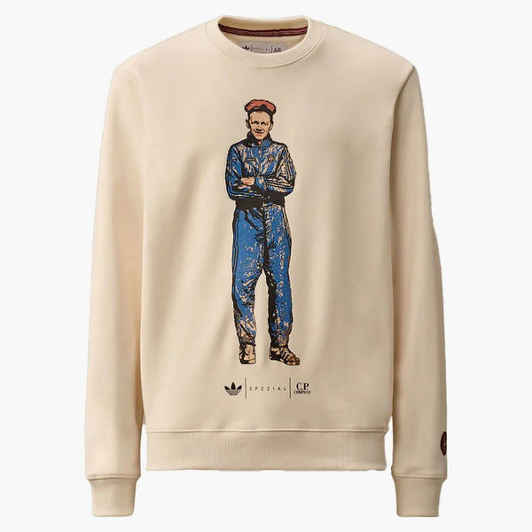 Adidas spzl x C.P. Společnost Solid French Terry Crewneck Mikina Cornstalk/Beige
