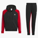 Adidas SST Fleece Track Jacket & Pant Set Black/Shadow Red