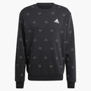 Adidas Seasonal Essentials Monogram Graphic Crew Sweatshirt Black