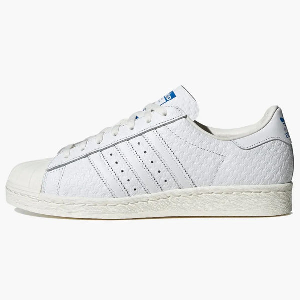 Adidas Superstar 82 Debossed Geometric Print White Blue