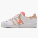 Adidas Superstar Cloud White Halo Blush Acid Red (women's)