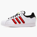 Adidas Superstar Cloud White Outlined Red Stripes