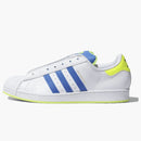 Adidas Superstar Laceless White Blue Solar Yellow