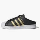 Adidas Superstar Mule Black Gold Metallic (women's)