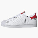 Adidas Superstar Vivid Red Logo Print