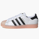 Adidas Superstar White Black Haze Coral (women's)