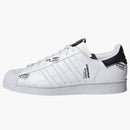 Adidas Superstar White Black Logo Print