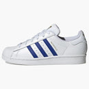 Adidas Superstar White Semi Lucid Blue Gold Metallic (women's)