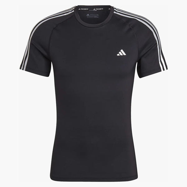 Adidas Techfit 3-stripes Training Tee Black