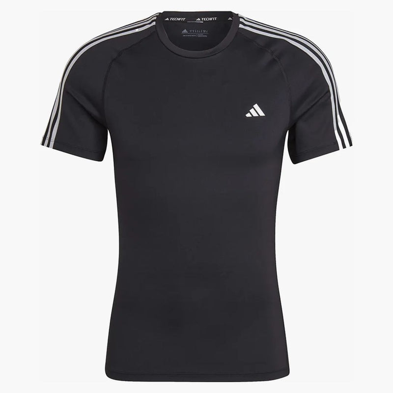 Adidas Techfit 3-stripes Training Tee Black