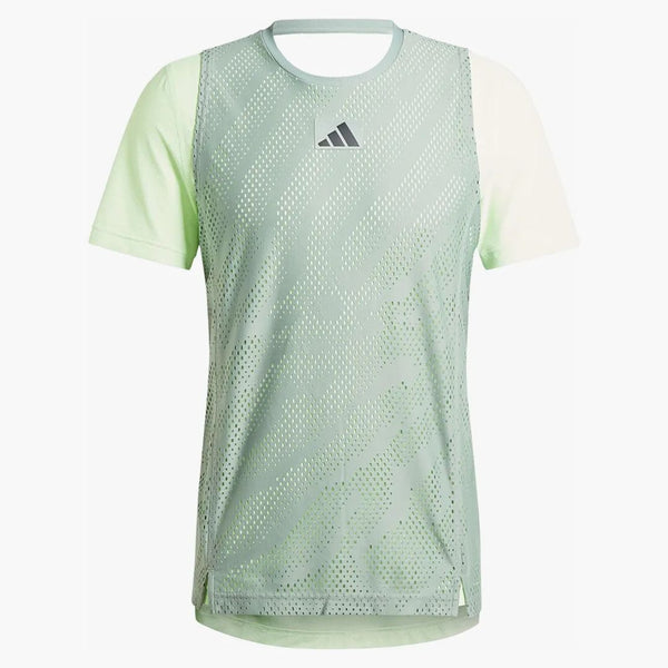 Adidas Tennis Pro Layering Tee Silver Green/green Spark