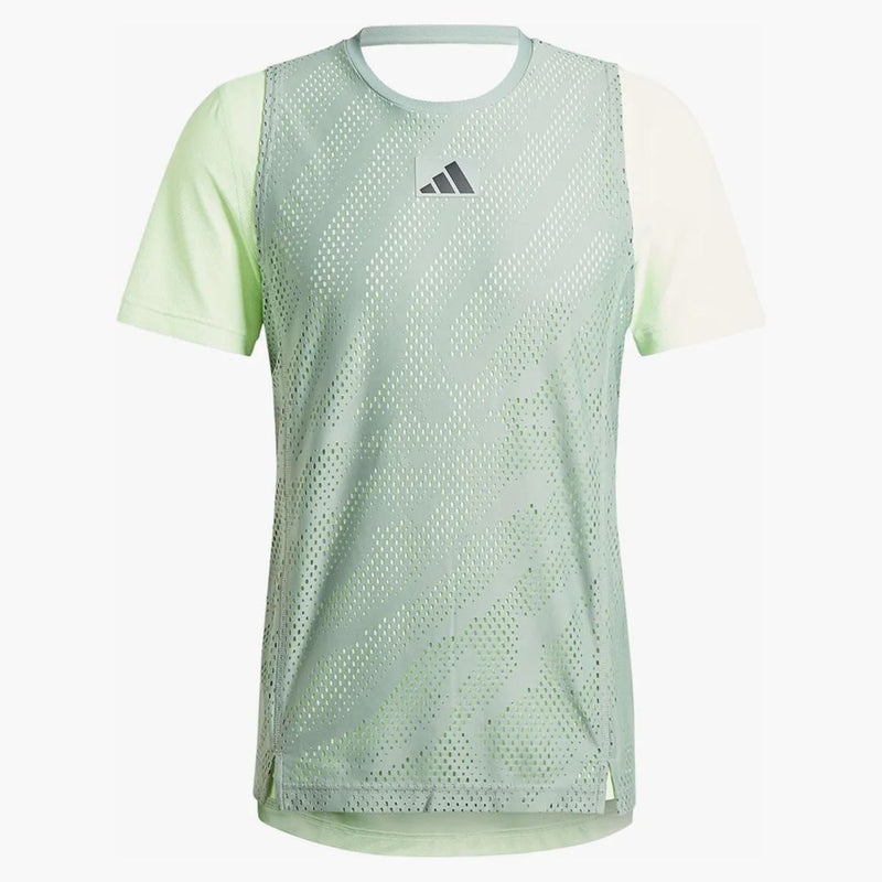Adidas Tennis Pro Layering Tee Silver Green/green Spark