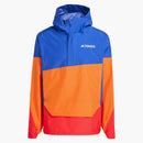 Adidas Terrex Xploric .5l Climaproof Anorak Semi Lucid Blue/semi Impact Orange/pure Ruby
